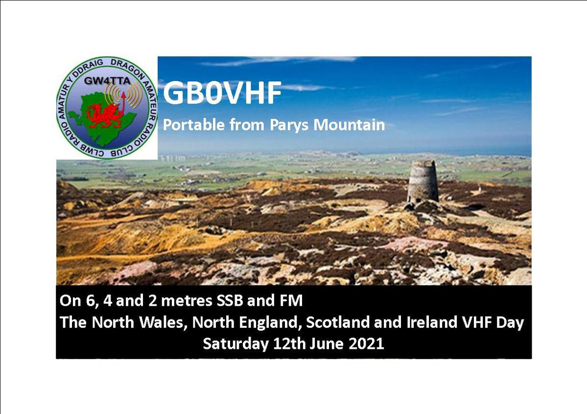 GB0VHF Parys Mountain, Anglesey Island, Wales