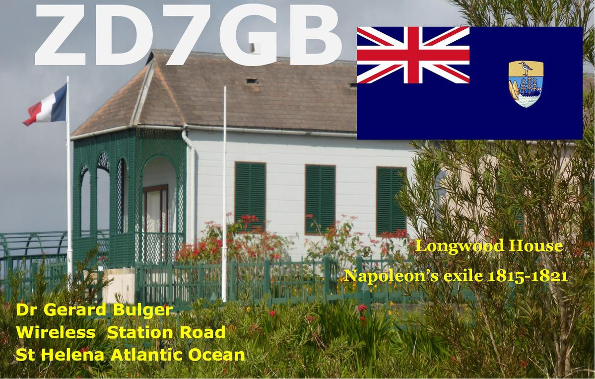 ZD7GB Saint Helena Island QSL