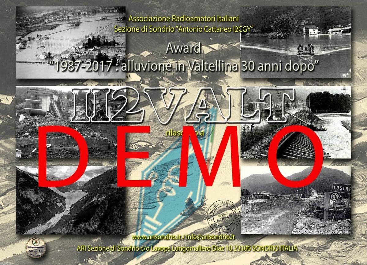 II2VLT Award Valtellina flood emergency