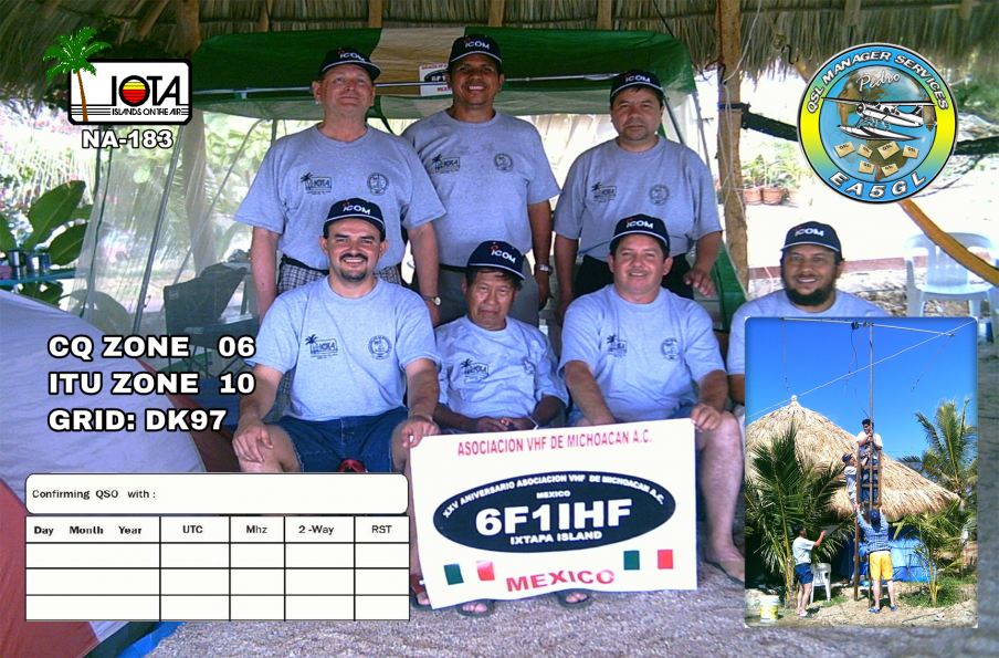 6F1IHF Ixtapa Island, Mexico QSL Card 2