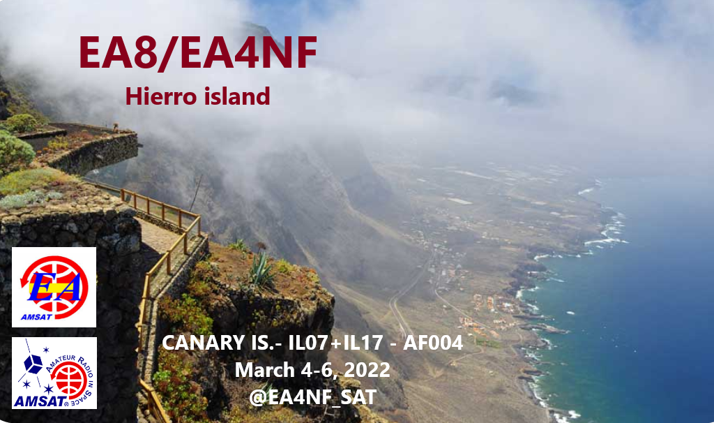 EA8/EA4NF Hierro Island Canary Islands QSL Card