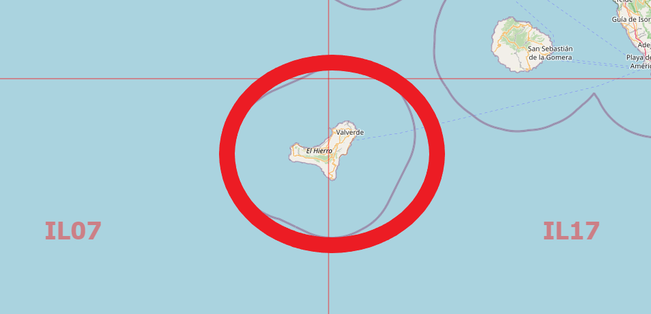 EA8/EA4NF Hierro Island, Canary Islands Map