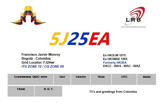 5J25EA Bogota, Colombia