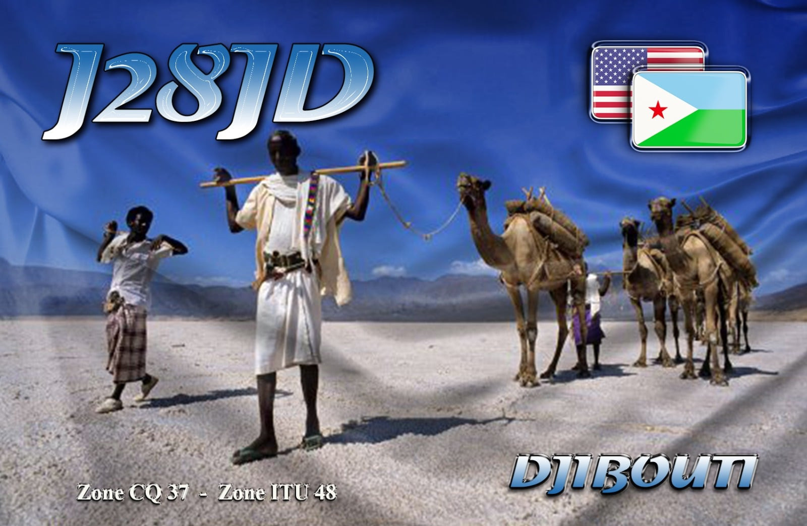 J28JD Djibouti QSL Card