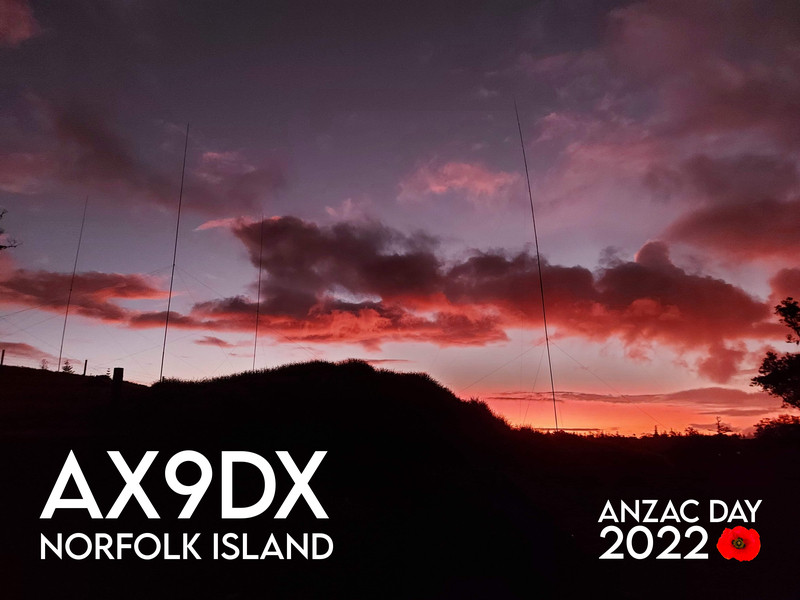 AX9DX ANZAC Day, Kingston, Norfolk Island