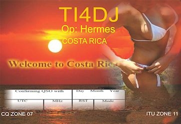 TI4DJ Santa Barbara de Heredia Costa Rica QSL