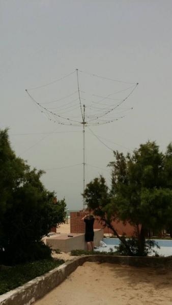 5T5OK Mauritania First antenna installed