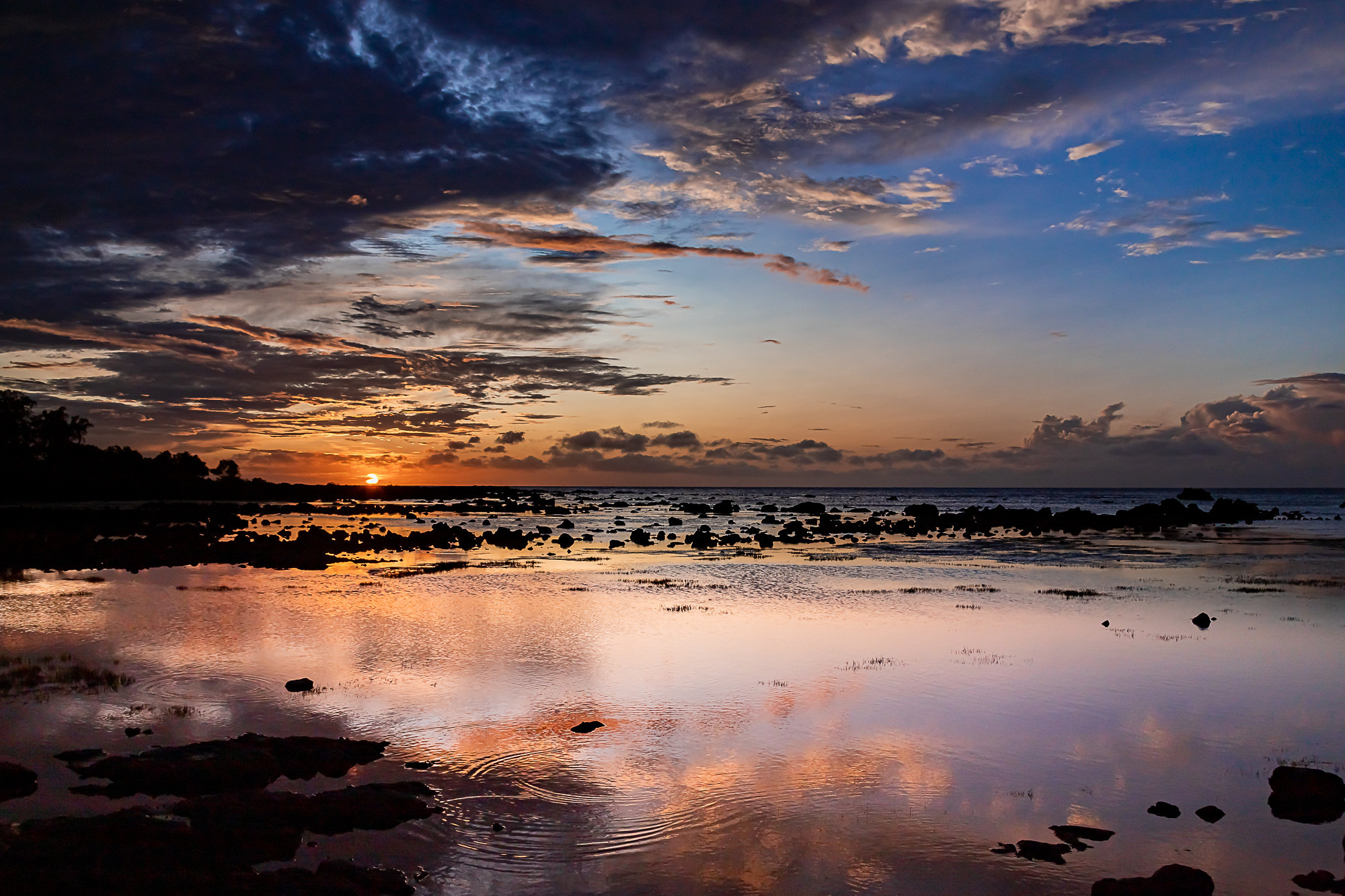 3B8/G4BUO Sunset, Mauritius Island