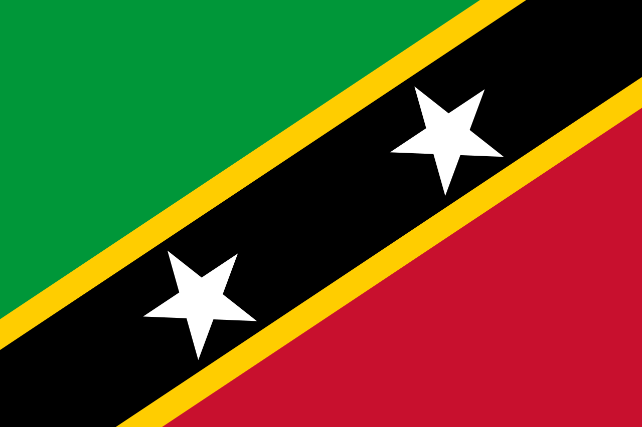 V44KHR Flag Saint Kitts and Nevis
