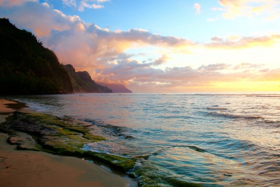 KH6/W6BJB Sunset at Ke'e Beach, Kauai, Hawaiian Islands