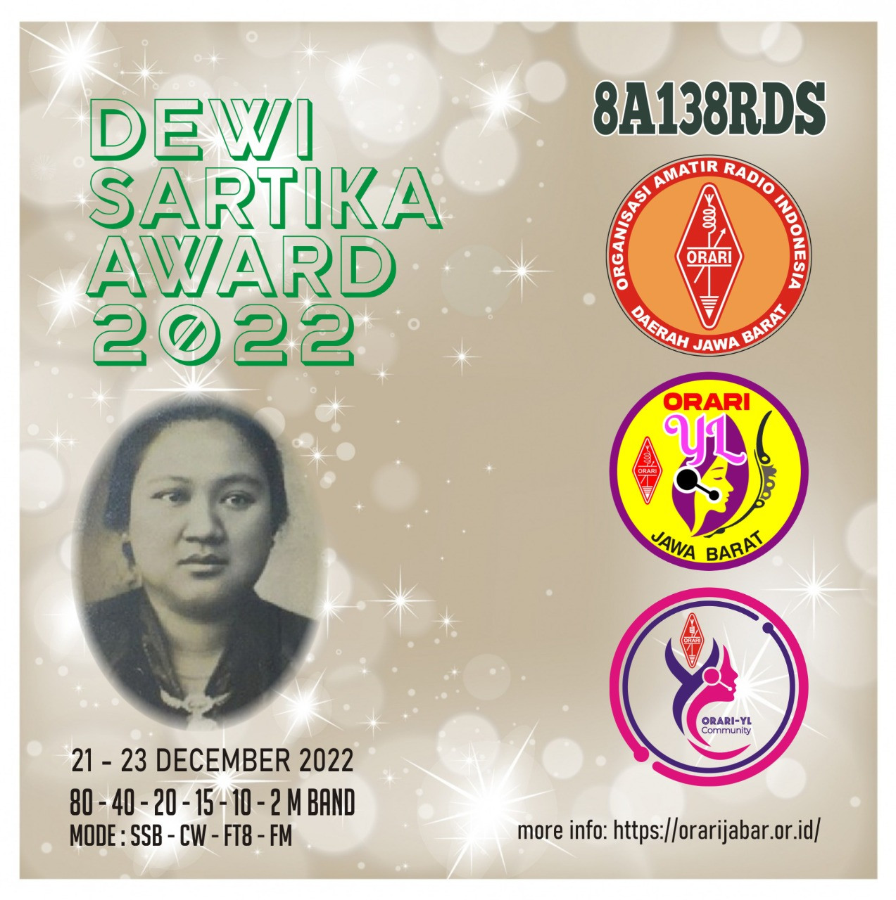 8A138RDS Indonesia Raden Dewi Sartika