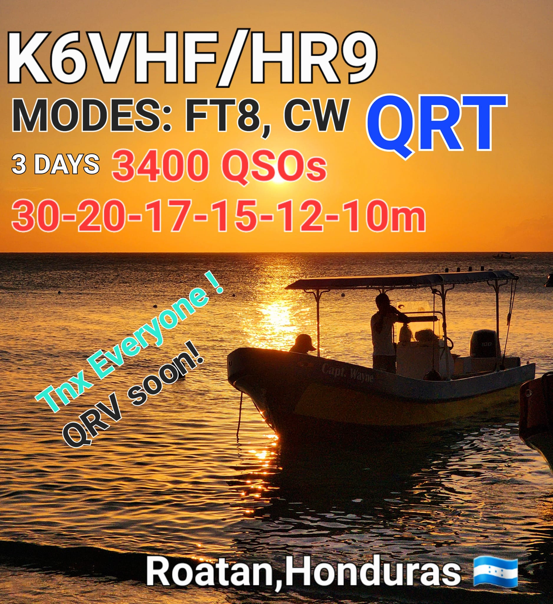 HR9/K6VHF Roatan Island, Honduras News 17 February 2023