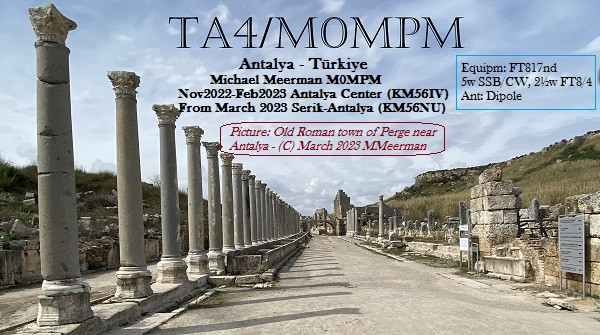 TA4/M0MPM Antalya, Turkey QSL Card