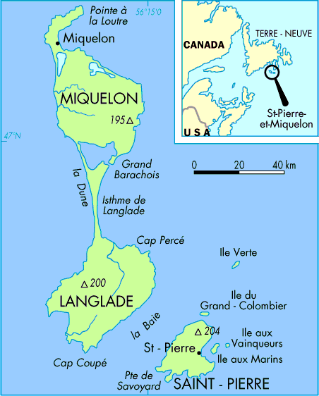 FP5AC Saint Pierre Island Saint Pierre and Miquelon Islands Map