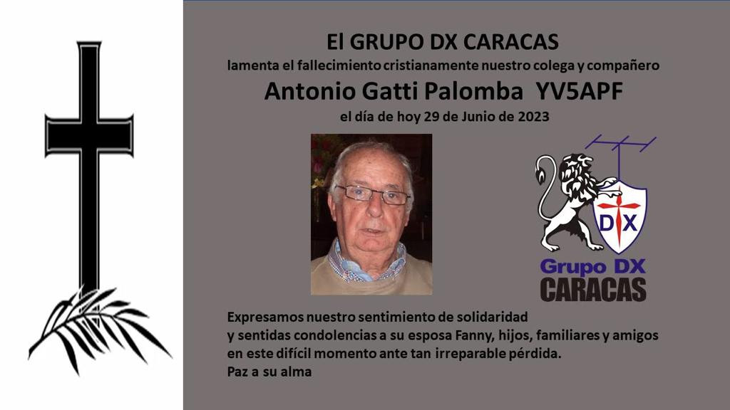 YV5APF Antonio Gatti Palomba, Caracas, Venezuela