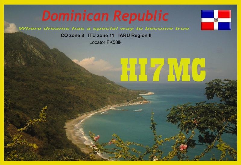 HI7MC La Romana Dominican Republic QSL