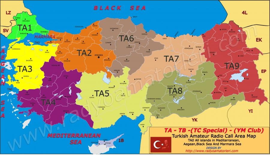 Amateur Radio Map Turkey