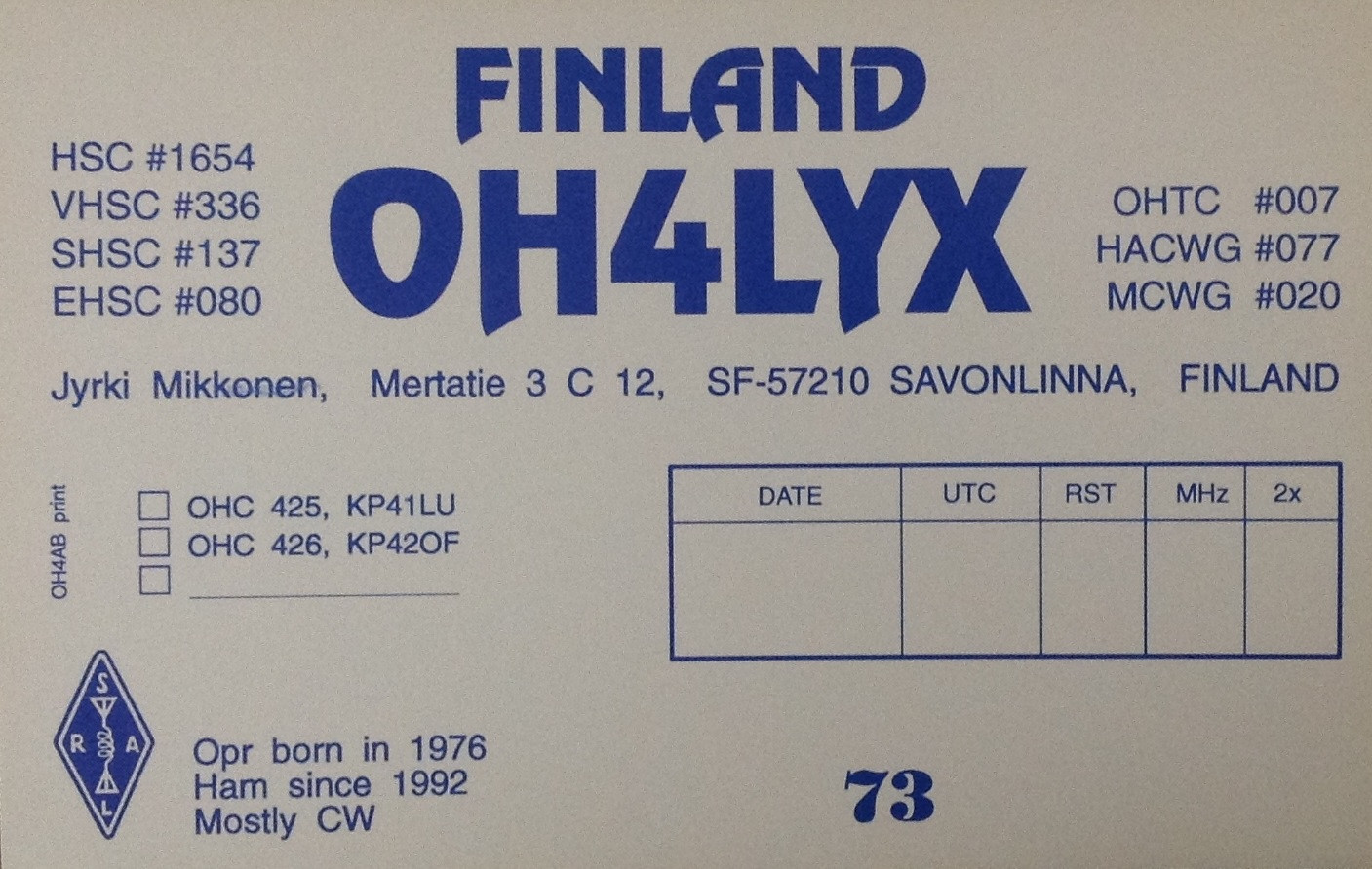 OH4X Kokkola, Finland