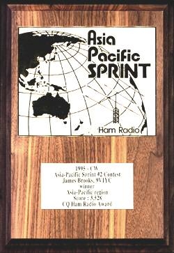 Asia Pacific Sprint Contest Trophy 9V1YC