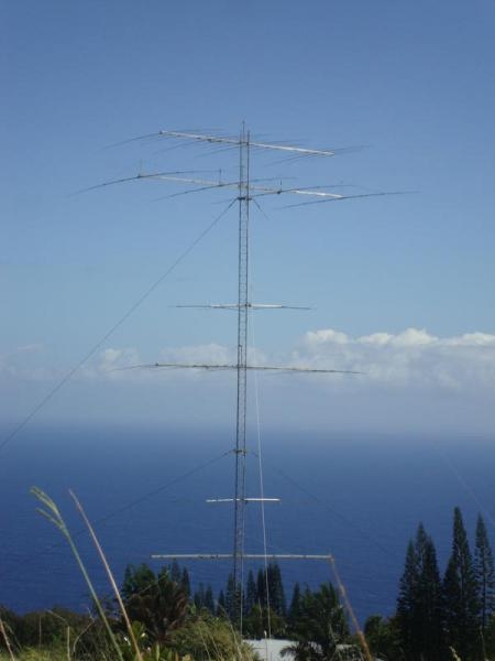 KH7XS Big Island Contest Club Laupahoehoe Hawaiian Islands Antennas