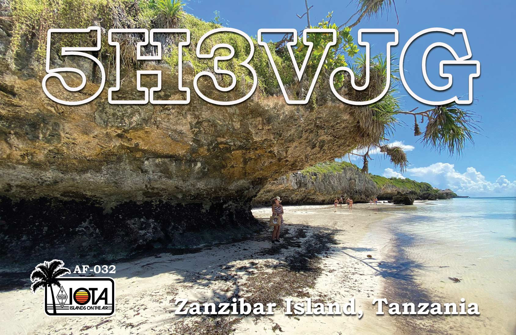 5H3VJG Zanzibar Island, Tanzania QSL Card