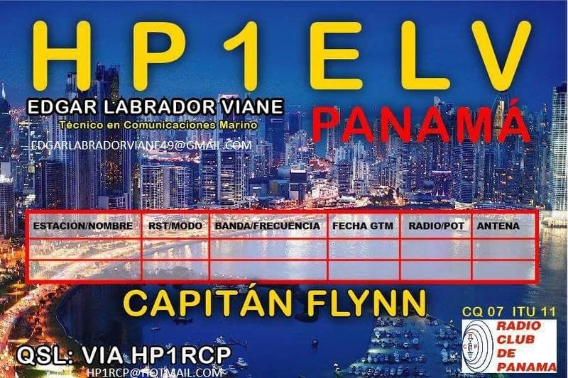 HP1ELV Edgar Labrador Viane, Panama QSL