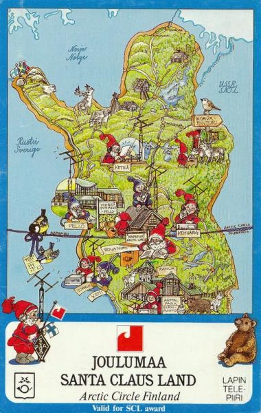 OH9SCL Finland Map of Santa Claus Land