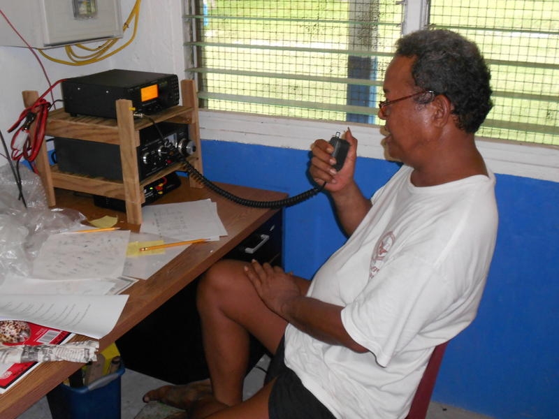 V63YWR William Radolfetheg, Federai Island, Ulithi Atoll. Radio Room Shack