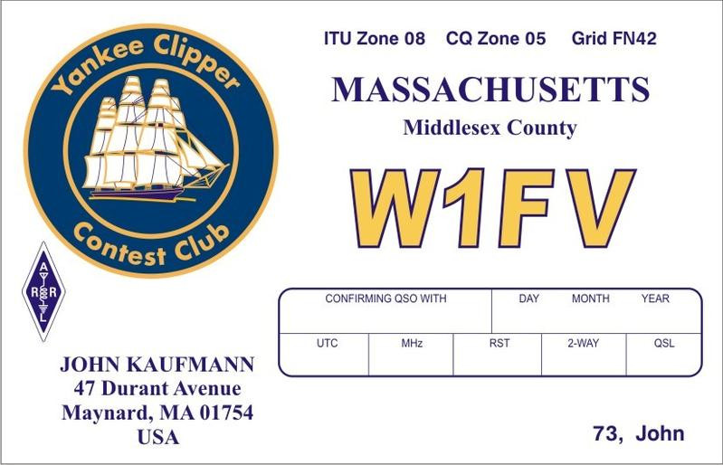 W1FV John Kaufmann, Maynard, USA