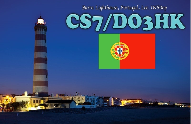 CS7/DO3HK Helmut da Silva Kuhn, Ponte de Vagos, Portugal. QSL.