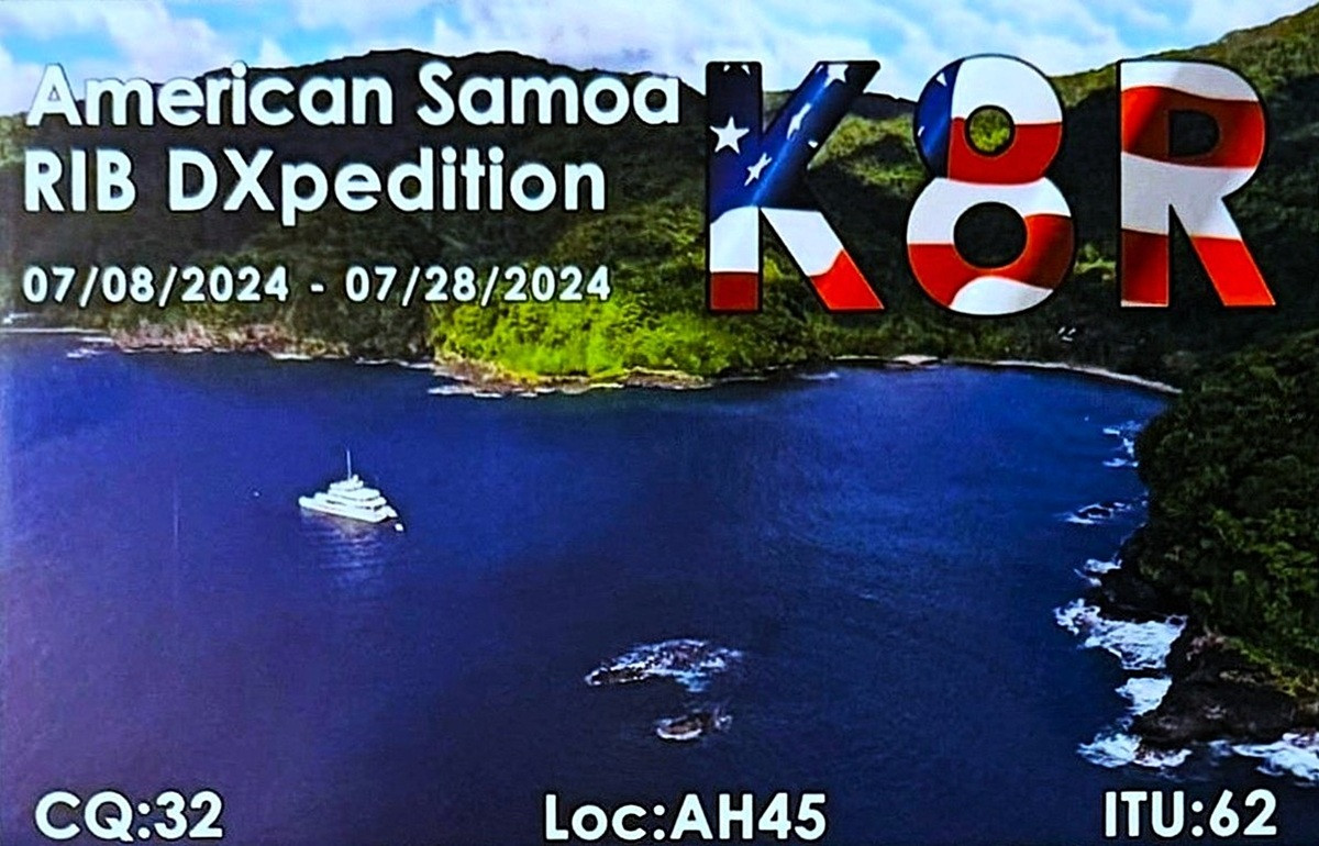 K8R Tutuila Island, American Samoa QSL Card