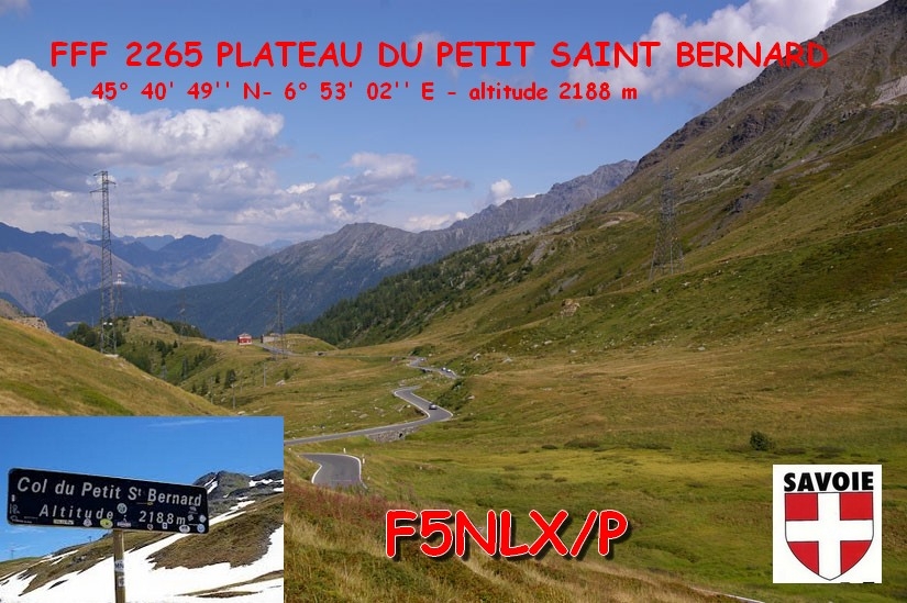 F5NLX/P Plateau du Petit Saint Bernard