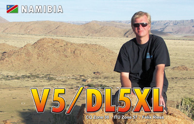V5/DL5XL Namibia QSL Card