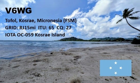 V6WG Kosrae Island QSL