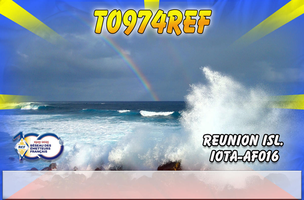 TO974REF Reunion Island QSL Card