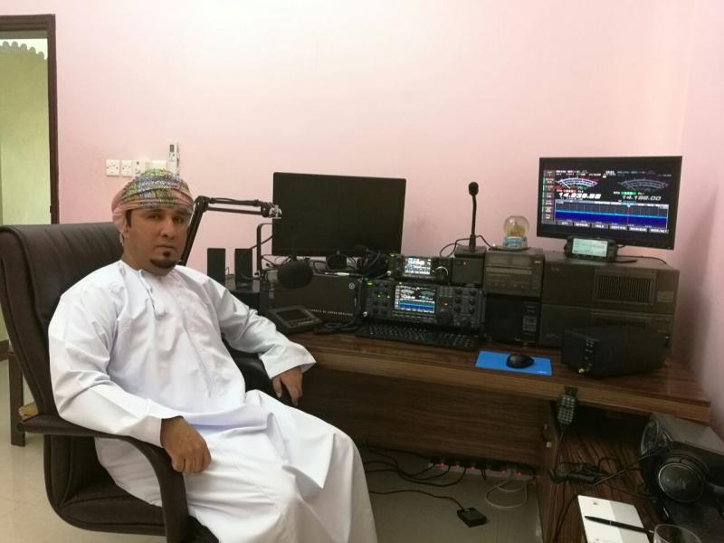 A41NNN Mohammed Al Zadjali, Muscat, Oman. Radio Room Shack.