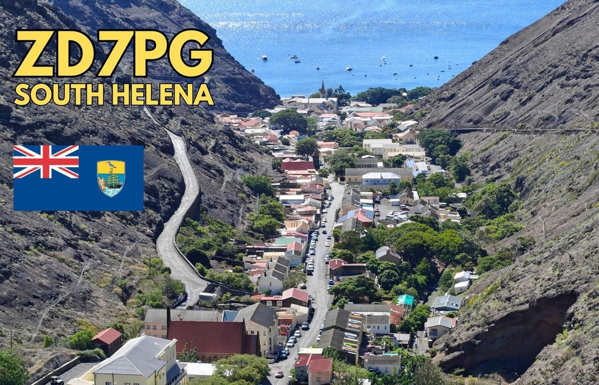 ZD7PG Saint Helena Island QSL Card