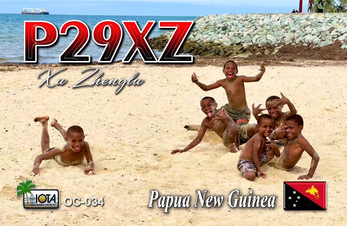 P29XZ Papua New Guinea QSL Card