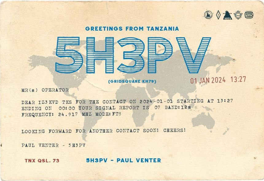 5H3PV Paradiso, Tanzania