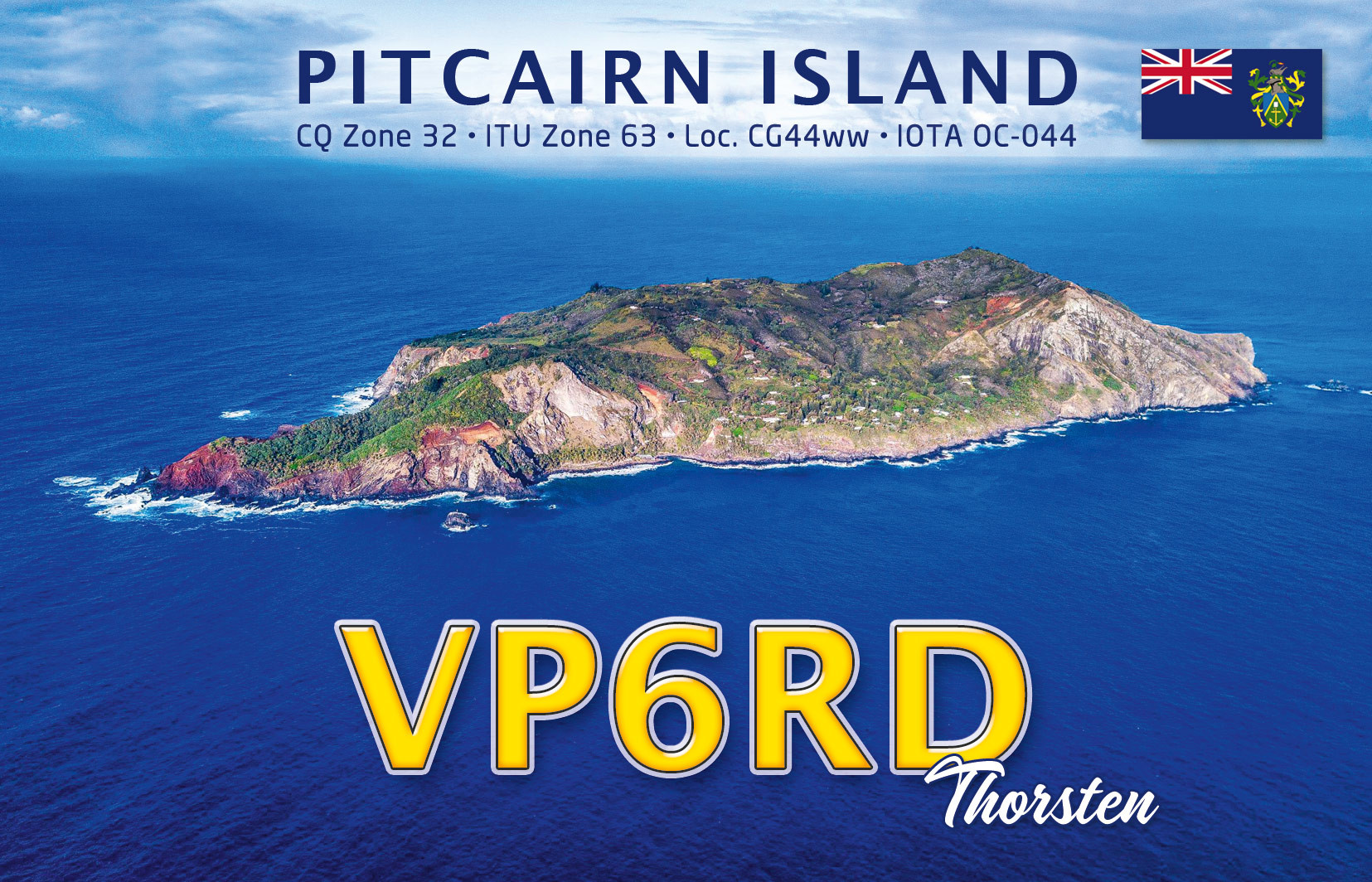 VP6RD Pitcairn Island QSL Card