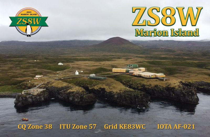 ZS8W Marion Island QSL Card