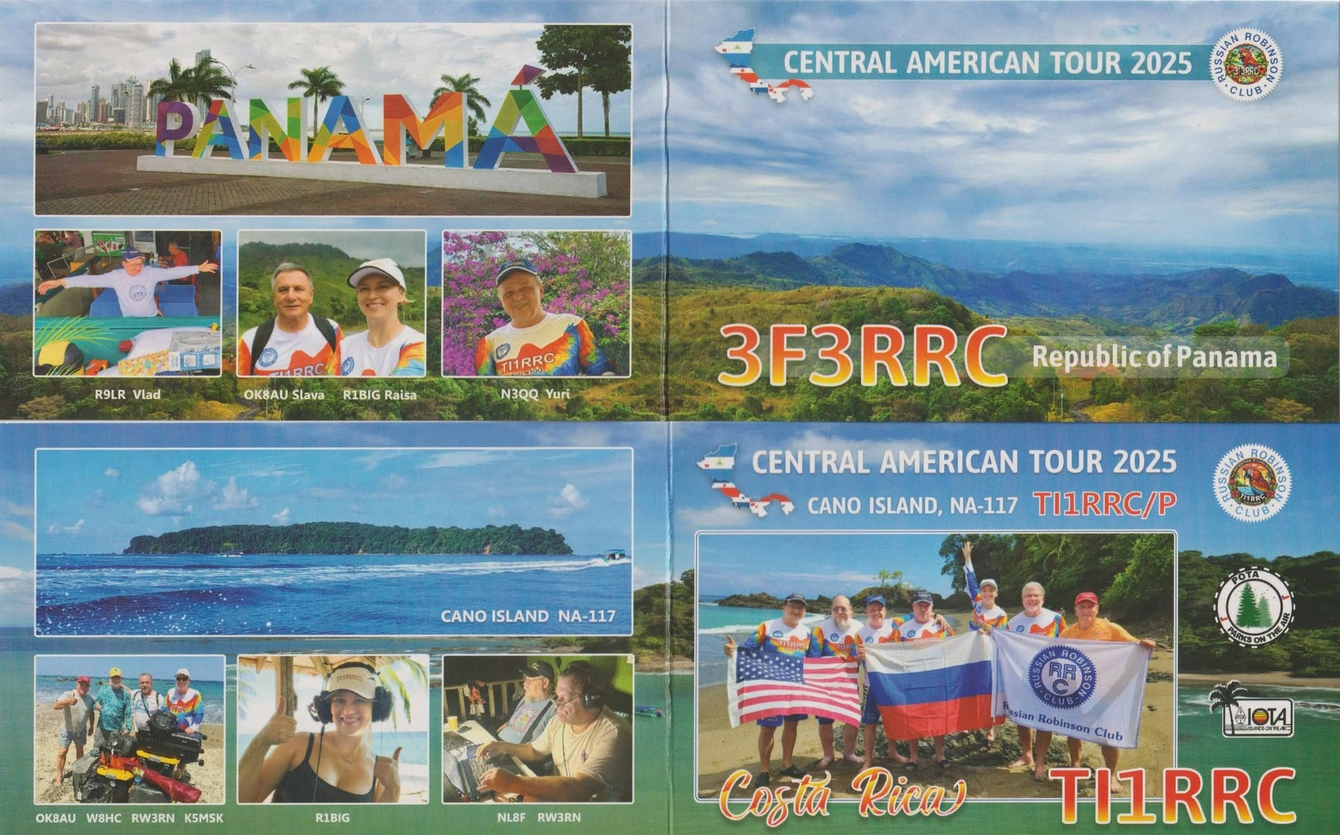 TI1RRC 3F3RRC TI1RRC/P QSL Card