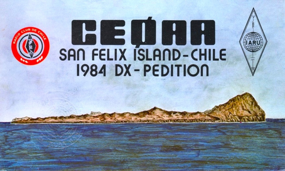 CE0AA San Felix Island QSL Card