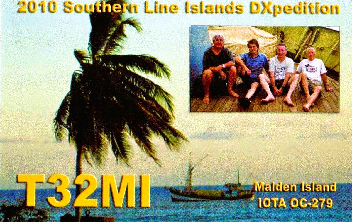 T32MI Malden Island QSL Card