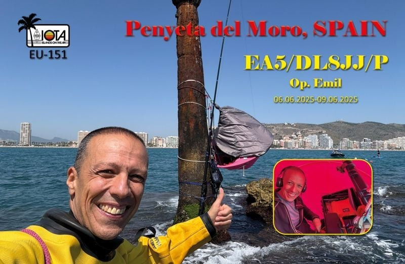 EA5/DL8JJ/P Penyeta del Moro QSL Card