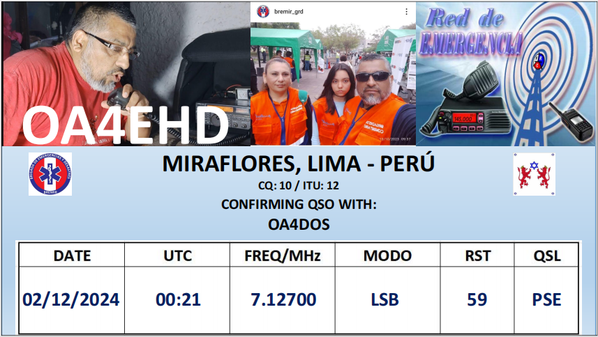 OA4EHD Miraflores, Lima, Peru