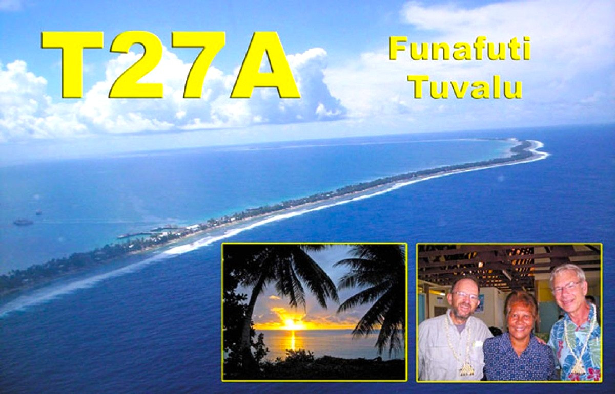 T27A Funafuti, Tuvalu QSL Card