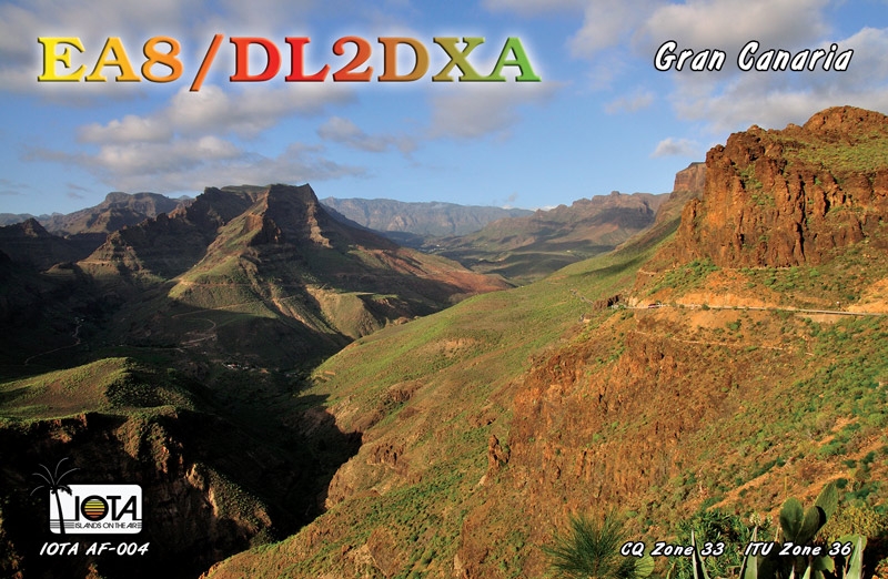 EA8/DL2DXA Canary Islands. QSL.