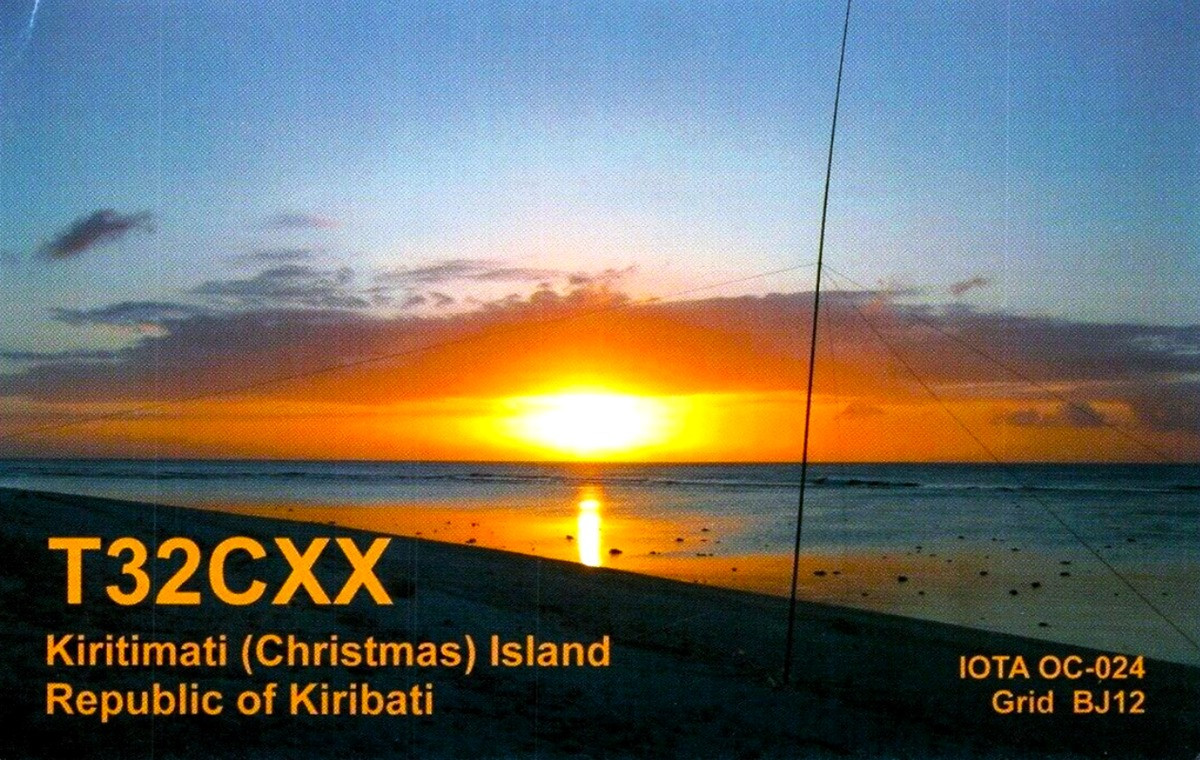 T32CXX Kiritimati Island QSL Card