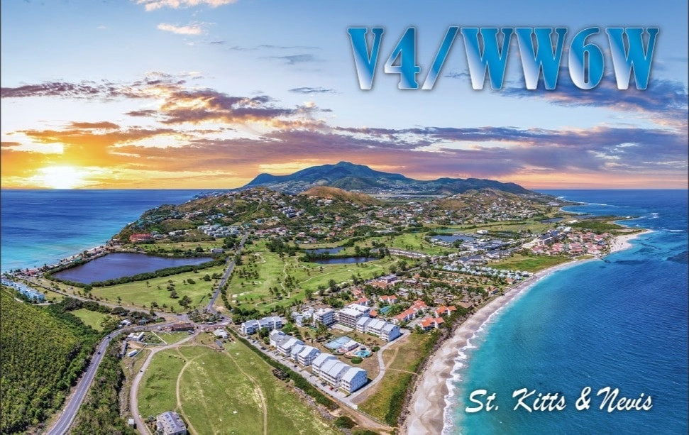 V4/WW6W Saint Kitts Island QSL Card